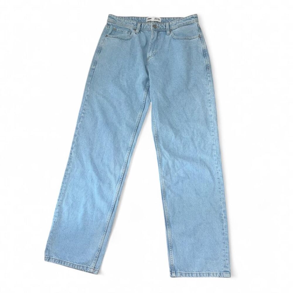 FSBN Men's Light Wash Relaxed Baggy Fit "Nick" Denim Jeans SZ 33 x 34